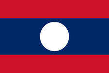 Lao People's Democratic Republic Flag